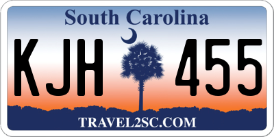 SC license plate KJH455