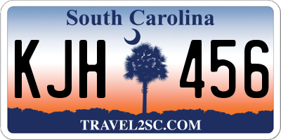 SC license plate KJH456