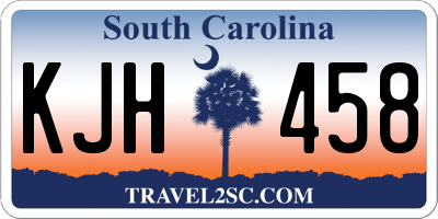 SC license plate KJH458