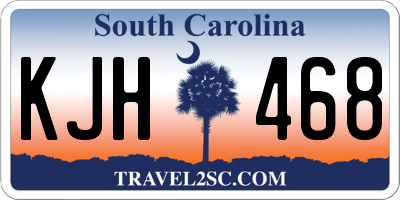 SC license plate KJH468