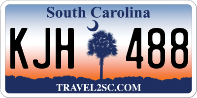 SC license plate KJH488