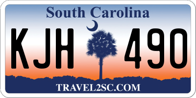 SC license plate KJH490