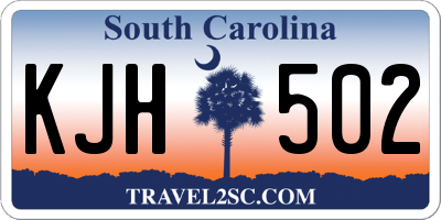 SC license plate KJH502
