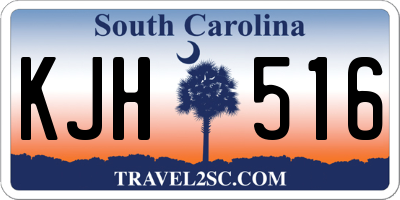 SC license plate KJH516
