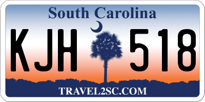 SC license plate KJH518