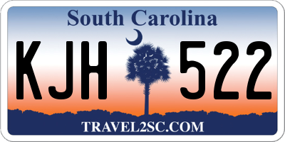 SC license plate KJH522