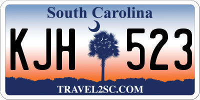 SC license plate KJH523
