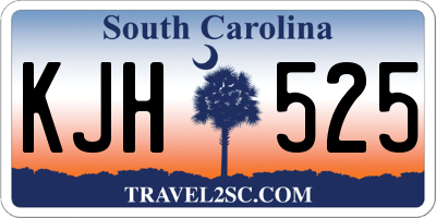 SC license plate KJH525