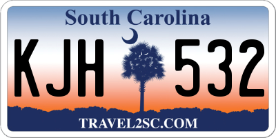 SC license plate KJH532