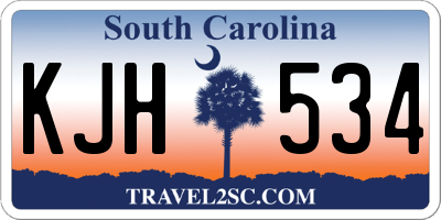 SC license plate KJH534