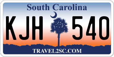 SC license plate KJH540