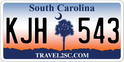 SC license plate KJH543
