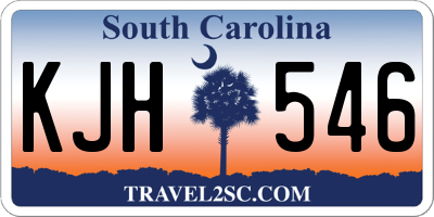 SC license plate KJH546