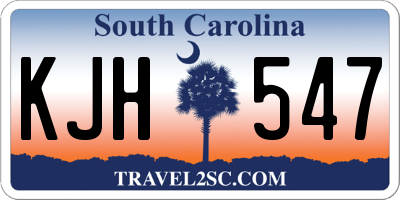 SC license plate KJH547