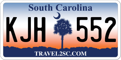 SC license plate KJH552