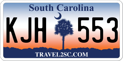 SC license plate KJH553