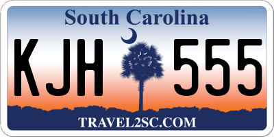 SC license plate KJH555