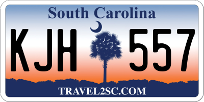 SC license plate KJH557