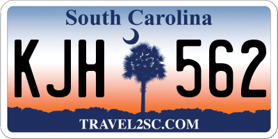 SC license plate KJH562