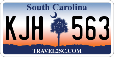 SC license plate KJH563