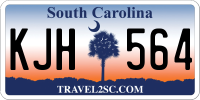SC license plate KJH564