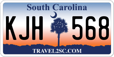 SC license plate KJH568