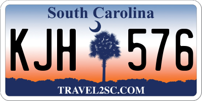 SC license plate KJH576