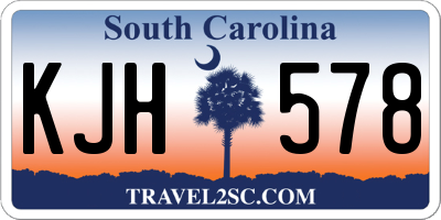 SC license plate KJH578