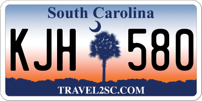 SC license plate KJH580