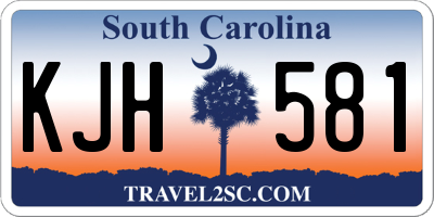 SC license plate KJH581