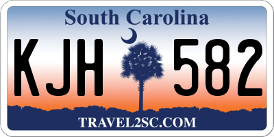 SC license plate KJH582
