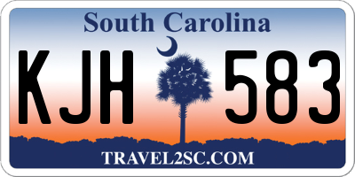 SC license plate KJH583