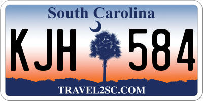 SC license plate KJH584