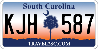 SC license plate KJH587