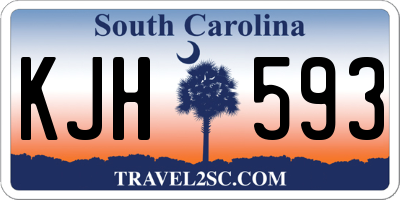 SC license plate KJH593