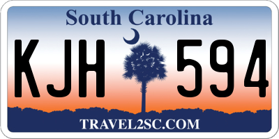 SC license plate KJH594