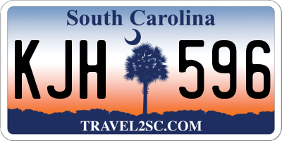 SC license plate KJH596