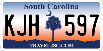 SC license plate KJH597