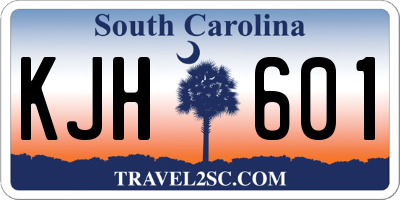 SC license plate KJH601