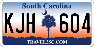 SC license plate KJH604