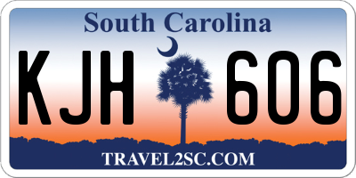 SC license plate KJH606
