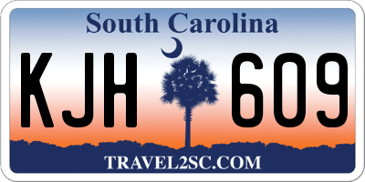 SC license plate KJH609