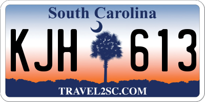 SC license plate KJH613