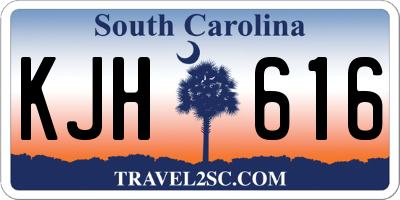 SC license plate KJH616