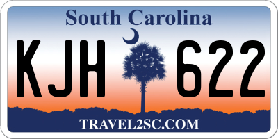 SC license plate KJH622