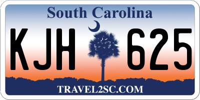 SC license plate KJH625