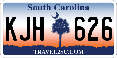 SC license plate KJH626