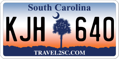 SC license plate KJH640