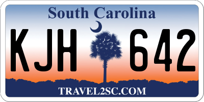 SC license plate KJH642
