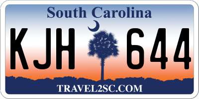 SC license plate KJH644
